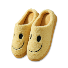 Load image into Gallery viewer, Yellow Smiley Face Slipper