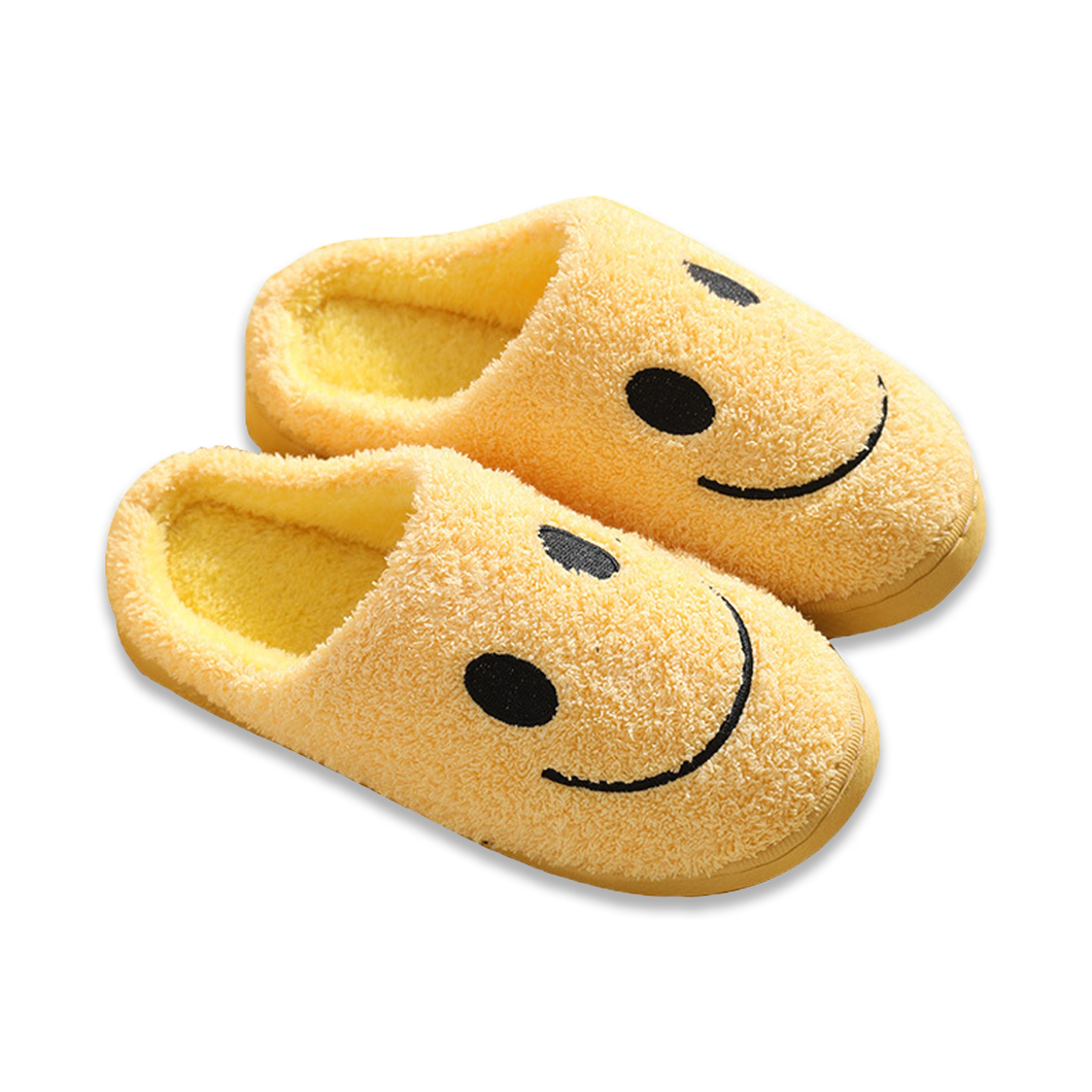 Yellow Smiley Face Slipper